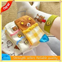 Kawaii Rilakkuma Summer Thin Wind Socks for Girls Japanese Candy Lolita Stack Socks College Gift Sweet Bear Animation Derivative