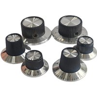 1PCS Chrome Top Vintage Guitar AMP Amplifier Knob Arrow Indication Knob For 6MM Shaft Effect Pedal Knob DIY Accessories