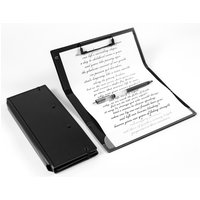 3 Layer Folding Nurse Clipboard with Elastic Band, Foldable Clipboard Pocket Writing Pad File Folder for Office School