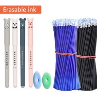 Set Kawaii Erasable Gel Pens 0.35mm Waterproof Blue/Black/Red Gel Ink Stationery School supplies for Office Student