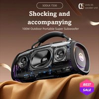 SODLK T330 100W Portable Bluetooth Speakers,IPX6 Waterproof Outdoor Speaker,TWS Pairing,TF/USB/AUX Input,HiFi Sound for Party