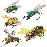 Outdoor floating water biomimetic fly, bee, lure, fly bait, insect bait, fake bait, insect type bait, horsemouth white strip