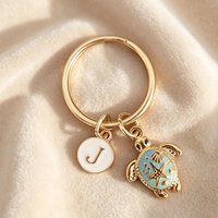 Cute and Fashionable Turtle Keychain. Optional Initial Pendant. Car Keychain. Bag Accessory. Small Gift.