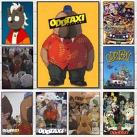 Anime O-Odd TaxiS Poster Self-adhesive Art Waterproof Paper Sticker Coffee House Bar Room Wall Decor