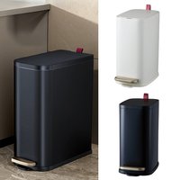 5L Slim Stainless Steel Waste Bin Rubbish Bin Bathroom Kitchen Odour-free Pedal Trash Can