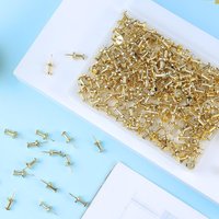 30Pcs Golden Push Pins Decorative Thumb Tacks, Steel Point Push Pins for Cork Boards, Wall Hangings & Office Use