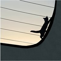 AliExpress NONE 4PCS/SET Adorable Cat Silhouette Car Sticker - Ideal for Car Doors, Phone Cases, Skateboards & Backpacks