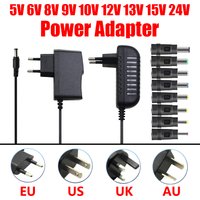 Power Supply 12V 24V AC 220V 110V TO DC 5V 6V 8V 9V 12V 13V 15V 24V Power Supply Adapter Transformer 220V 12V 24V With 8PCS Plug