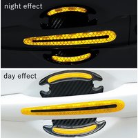 Car Reflective Stickers Door Edge Anti-collision Strips Reflective Car Safety Rearview Mirror Warning Stickers Body Scratch