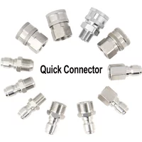 Stainless Steel G3/8 Pipe G1/2 High-pressure Water Gun Quick Connector