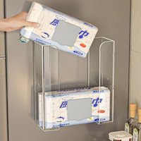Plastic Wet Wipe Storage Box Punch Free Wall Mounted Tissue Holder Self Adhesive Adjustable Detachable Storage Box Kitchen