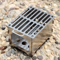 Collapsible Campfire Stove Stainless Steel Lightweight Survival Stove Detachable Multifunctional for Outdoor Cooking Pincnic