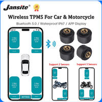 Samochód TPMS bezprzewodowy Bluetooth 5.0 System monitorowania ciśnienia w oponach wyświetlacz telefonu komórkowego opony czujniki motocykl dla Android IOS