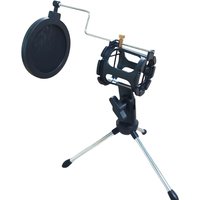 Tripod Microphone Stand Holder with Shock Mount Pop Filter For Desktop Streaming Podcasting Vocal Recording Mic