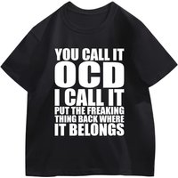 Funny Frog You Call It OCD T-shirts Man pure Cotton Short Sleeve Tshirt Casaul Round Neck Loose Tee Shirt Man Designer Clothes