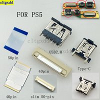 cltgxdd 1 piece FOR PS5 side panel USB2.0/Type-C socket connector, 40Pin/50Pin/slim50pin flat cable connector motherboard