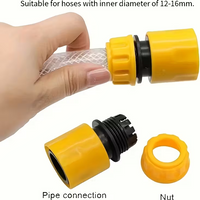3Pcs Quick Connect Garden Hose Adapter 1/2 Inch Double Male Connector For Irrigation System Lawn Care