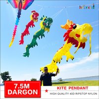 7.5m dragon kite pendant line laundry 40d ripstop nylon soft inflatable
