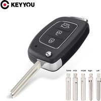 KEYYOU 3 Buttons Flip Remote Smart Car Key Shell Case For Hyundai IX45 I30 Accent Elantra Solaris Sonata Tucson Santa Fe