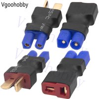 2Pairs EC2 to T Plug Adapter Connector Female Male Plugs Adaptor for RC FPV Drone Car Boat Lipo NiMH Battery Charger ESC