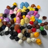 MOC Hair Sets Building Blocks City Figure Body Parts Golden Brown Black Hairstyle Colorful Accessories DIY Toy Gifts For Boy F11