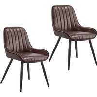 Lestarain 2PCS Dining Chairs Kitchen Counter Chairs with Backrest Metal Legs Upholstered for Living Room Kitchen image 4