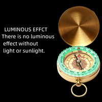 Compass + Keychain + Antique Brass Waterproof Vintage + Pocket Size +Brass Material + Portable Survival Camping Ornament