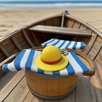 3d Printed Cute Straw Hat Keychain, Durable Pla Plastic, Suitable For Backpacks, Cars, Etc., Suitable For Various Festivals