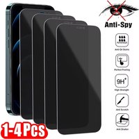 1-4PCS Privacy Screen Protector For iPhone 15 14 13 12 11 16 Pro Max Mini 7 8 6 Plus Anti-Spy Glass For iPhone X XS XR SE 2020