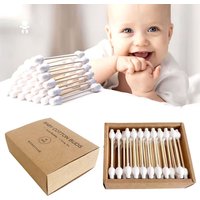 Baby-Wattestäbchen, doppelte Spitzen, Ohr und Nase, multifunktionaler Kinder-Baby-Reinigungsstab, Bambus-Wattestäbchen, Knospen, Make-up-Reinigung