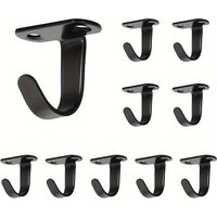 10Pcs Stainless Steel Ceiling Hooks Hanging Towels Heavy-duty Hooks For Clothes Hangers Suitable For Bathroom Kitchen And Garage