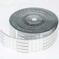 Neue 5x5mm 10x10mm Grid 1 ~ 5meter Selbstklebende Quadratische Mosaik Fliesen Splitter spiegel Mosaik Blatt Für DIY Handmade Handwerk Wand Aufkleber