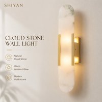 Lampa ścienna z naturalnego hiszpańskiego marmuru SHIYAN, lampka nocna, postmodernistyczna lampa dekoracyjna do salonu, korytarza, tworząca atmosferę.