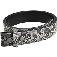 Skull Embossed Belt PU 3.8 Ghost Head Belt Strip Not Included Buckle