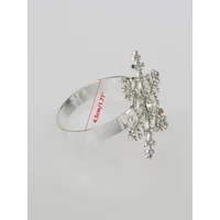 2025 News Silver Snowflake Napkin Rings with Diamond for Christmas Thanksgiving Table Decoration(Set of 6)