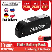ChamRider Original Battery 48V 20AH 52V Ebike Battery 36V Hailong Max 50A BMS 350W 500W 750W 1000W 1500W 21700 Cell BBS02 BBS03