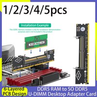 Laptop DDR5 RAM to SO DDR5 U-DIMM Desktop Adapter Card Memory Tester SO DDR5 to DDR5 U-DIMM Converter 6-Layered PCB Design