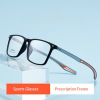 Lunettes de sport transparentes ultra légères pour hommes, lunettes TR90, lunettes de grande taille, cadre de délinquants optiques, nouvelle mode, 2024
