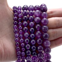 Natural Stone Beads Amethyst Round Loose Spacer Beads for Jewelry Making DIY Charms Bracelet Necklace Accessories 6 8 10mm