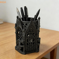 *1Pcs Black Gothic Pen Holder Ornament Cool Gift - Home And Office Decor Storage Item