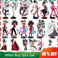 Helluva Anime Peripherals Charlie Morningstar Figure Acrylic Stand Vaggie Standing Plate Blitzø Moxxie Millie Decoration Toys