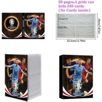 Football Star Card Black Album Map Letter Holder Binder 240pcs Star Card Box Collection Album Book Folder Kid Toy Gift 2026 New