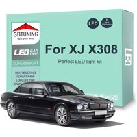 21Pcs Cars Accessories For Jaguar XJ X308 XJ8 XJR 1997 1998 1999 2000 2001 2002 2003 Canbus LED Interior Signal Light Bulb Tools