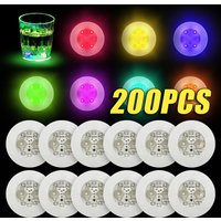 1-200PCS LED Coaster Lights Colorful Glowing Wine Bottle Stickers Bar Wedding Party Lighting Glowing Wine Bottle Stickers