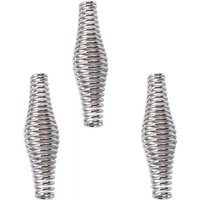 3Pcs 11cm Stainless Steel BBQ Heavy Duty Spring Handle Barbecue Elasticity Steel Roll BBQ Smoker Grill Stove Pit Accessories