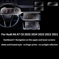 Mattes Gehärtetes Glas für Audi A6 A7 C8 2025 2024 2023 2022 2021 2020 2019 LCD-Navigationsbildschirm Schutzfolie Auto-Zubehör