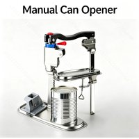 Heavy Duty Tabletop Stainless Steel Can Opener, Commercial Desktop Manual Tin Opener for Hotel, Restaurant, Ship Canteen