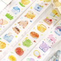 30mm * 3m Fun TuTu Le Series Kawaii Ins Fun Graffiti Cartoon Washi Tape DIY Diary Scrapbook Planner Handbook Aesthetics Tape