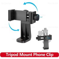 Tripod Mount Universal 360 Degree Mobile Phone Clip for 1/4" Screw Hole Cellphone Holder Desk Tripod Adapter for iPhone/Samsung