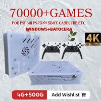 Nouvelle console de jeux rétro X8 2026 500 Go | 70 000+ jeux | Plus de 60 émulateurs | 4K HD | Plug & Play | PS2 Wii PSP GC N64 Xbox Dual System